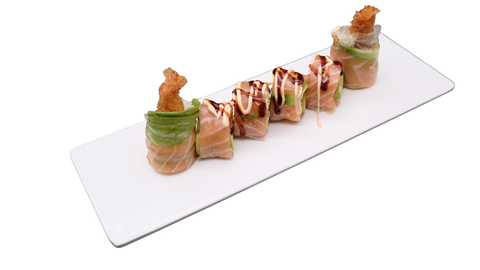 335 Printemps Roll Sushi Saumon–Avocat & Tempura