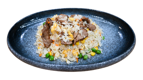 129 Riz sauté au Filet de bœuf 牛肉炒饭